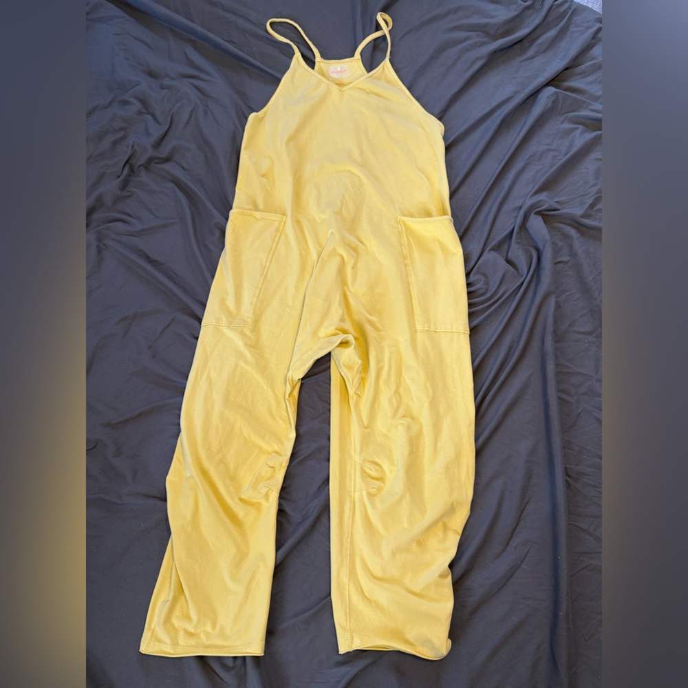 Free People Yellow Jumpsuit